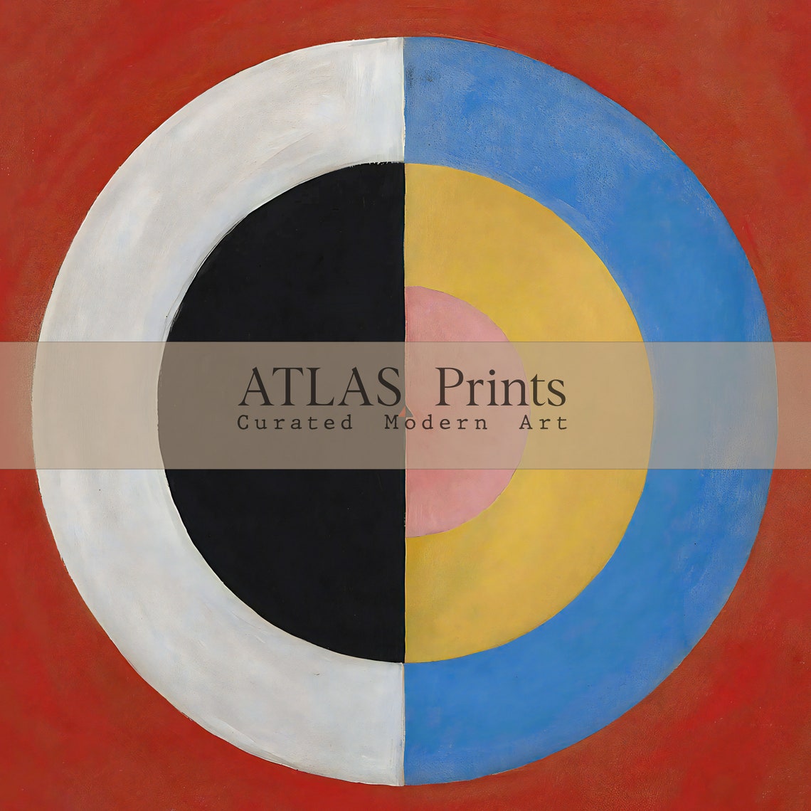 Hilma af Klint The Swan No.17 1915 Red Abstract Circle Poster - Image 2