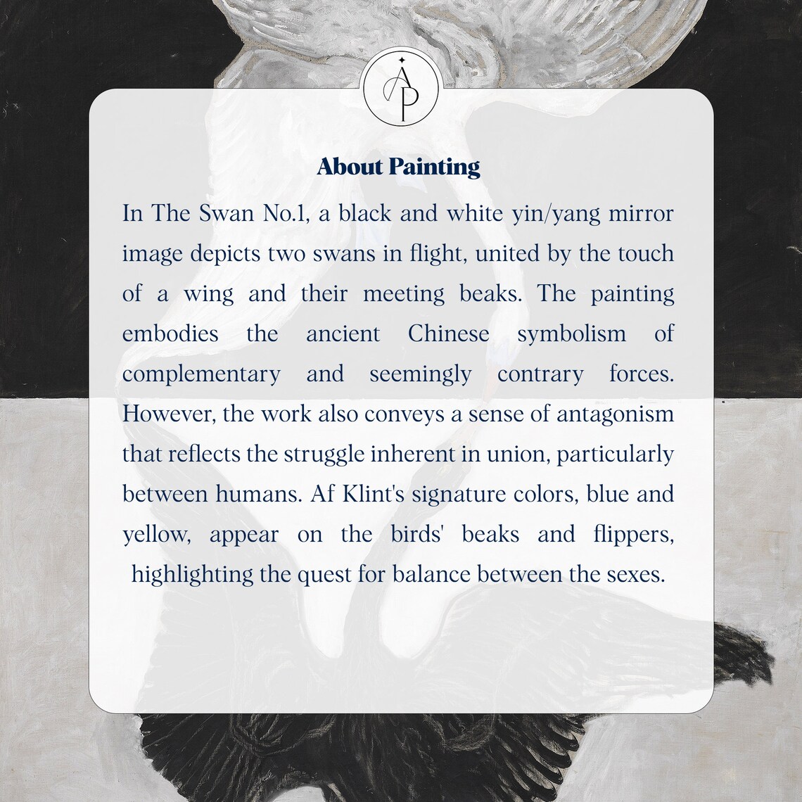 Hilma af Klint The Swan No.1 1915 Black White Swans Duo Poster - Image 5