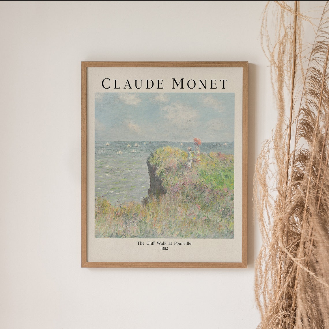Claude Monet The Cliff Walk At Pourville 1882 Seaside Art Print - Image 3