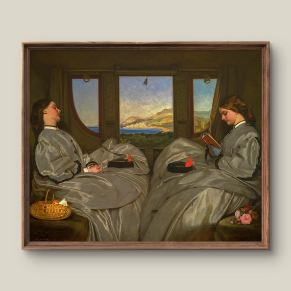 Travelling Companions Victorian Train Carriage Augustus Egg Poster