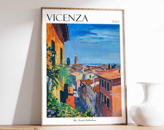 Vicenza Poster Italian Travel Print Vicenza Travel Art Vicenza Wall Art Italian Travel Vicenza Home Decor Vicenza Travel Gift