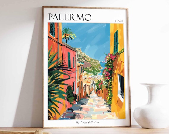 Palermo Poster Italian Travel Print Palermo Travel Art Palermo Wall Art Italian Travel Palermo Home Decor Palermo Travel Gift