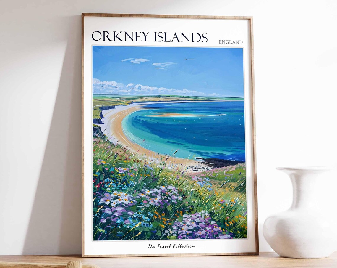 Orkney Islands Poster Scotland Poster Island Poster Scottish Decor Travel Print Wall Art Home Decor Scotland Travel Orkney Scotland