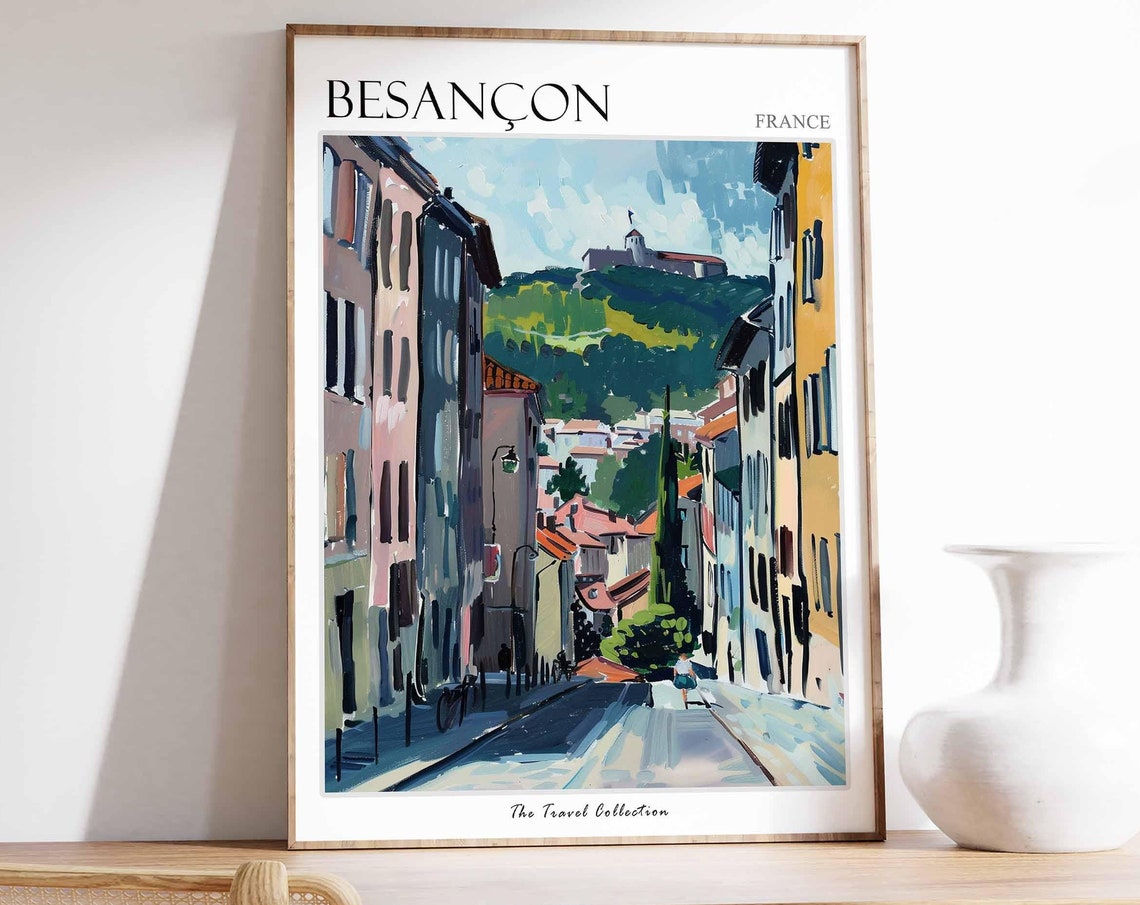 Besanon Poster France Travel Print French Decor Europe Travel Poster European Wall Art Besanon Gift Besanon Travel Poster