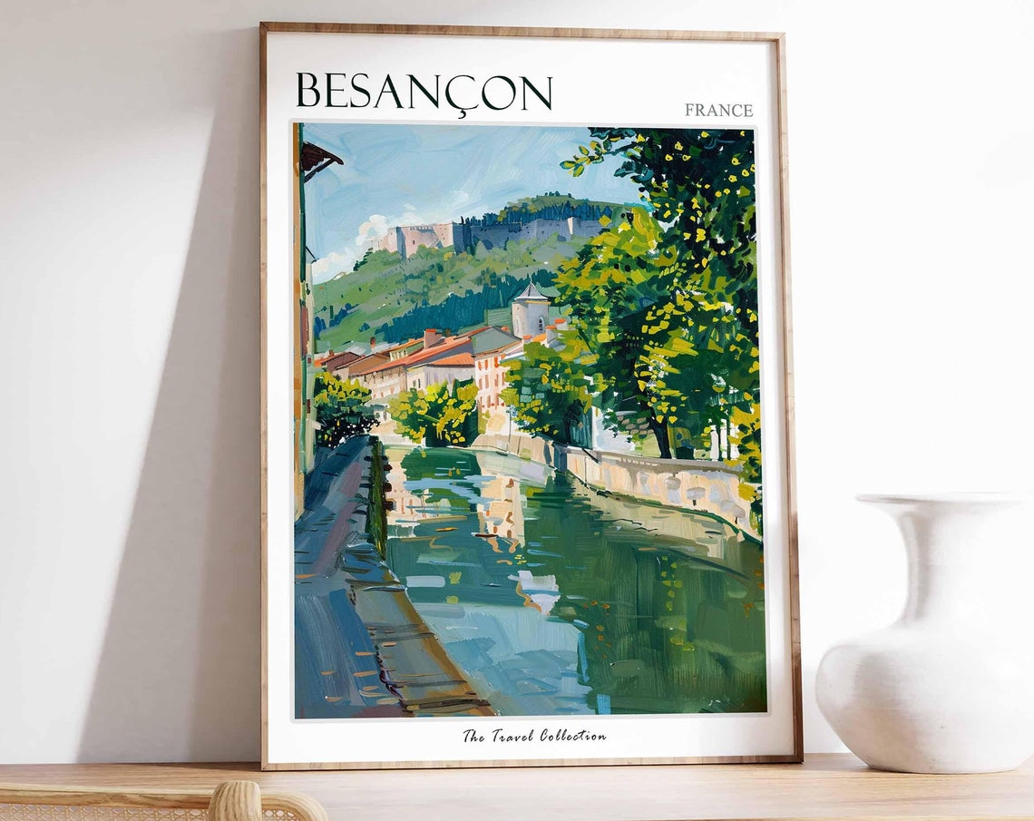 Besanon Poster France Travel Print French Decor Europe Travel Poster European Wall Art Besanon Gift Besanon Travel Poster