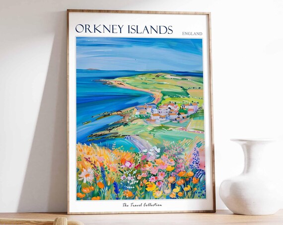 Orkney Islands Poster Scotland Poster Island Poster Scottish Decor Travel Print Wall Art Home Decor Scotland Travel Orkney Scotland