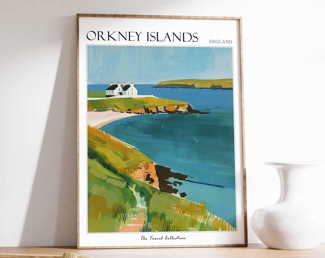 Orkney Islands Poster Scotland Poster Island Poster Scottish Decor Travel Print Wall Art Home Decor Scotland Travel Orkney Scotland