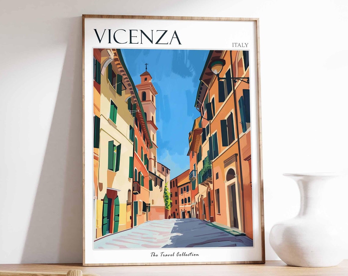 Vicenza Poster Italian Travel Print Vicenza Travel Art Vicenza Wall Art Italian Travel Vicenza Home Decor Vicenza Travel Gift