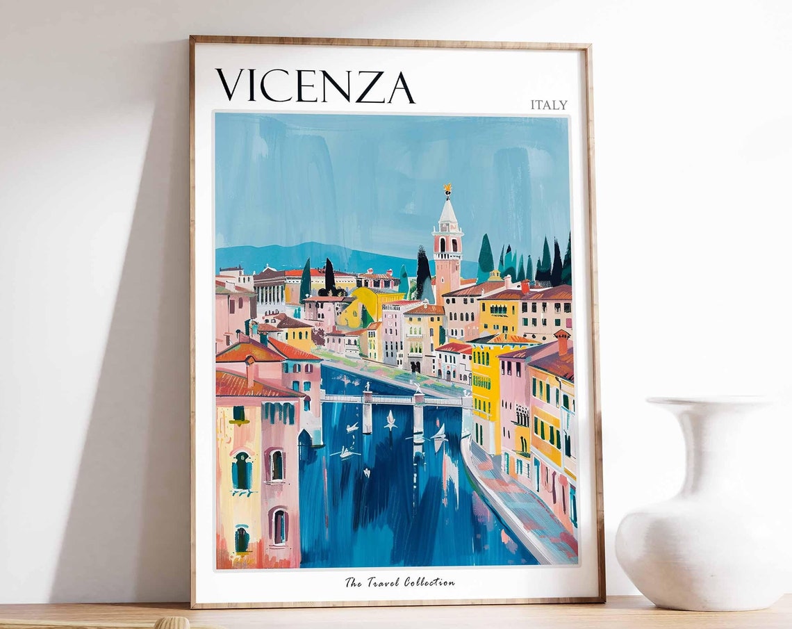 Vicenza Poster Italian Travel Print Vicenza Travel Art Vicenza Wall Art Italian Travel Vicenza Home Decor Vicenza Travel Gift