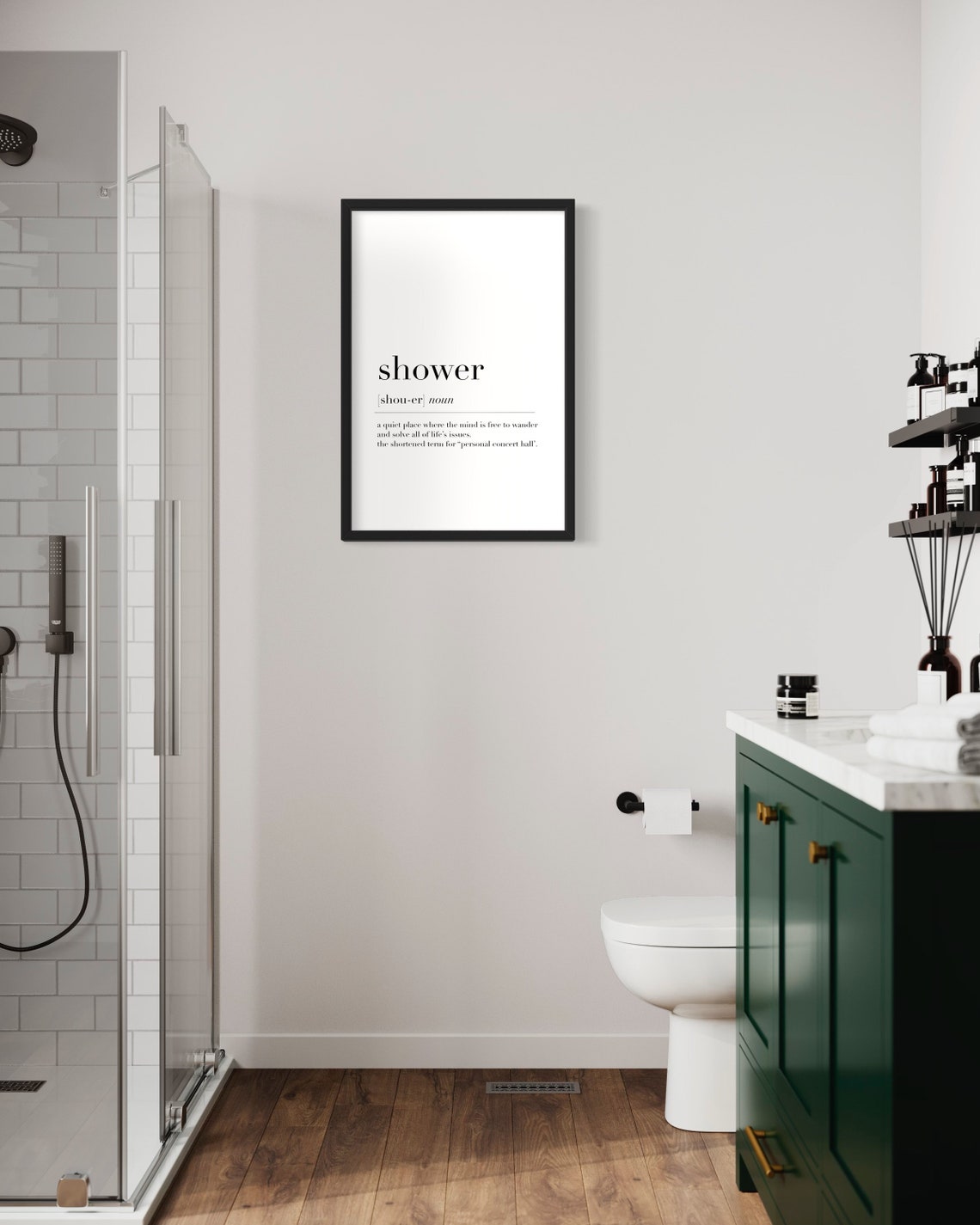 Shower Definition Funny Personal Concert Hall Bathroom Quote Poster - Image 2
