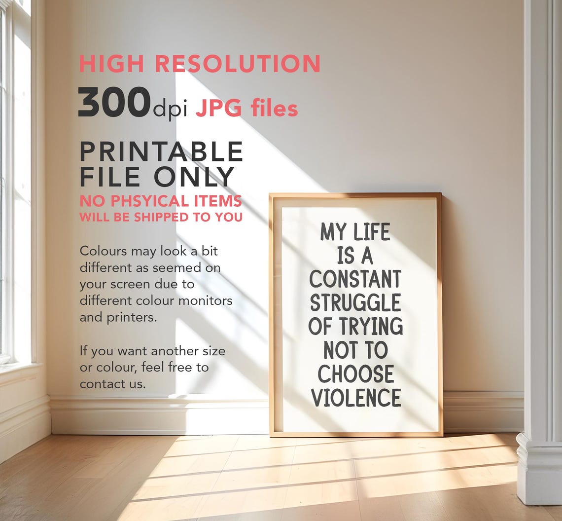 My Life Is A Constant Struggle Funny Sarcastic Quote Typography Poster - Image 3