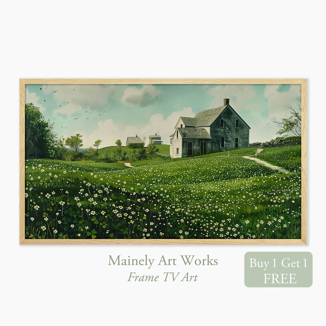 Irish Farmhouse Art Print, St Patricks Day Decor
