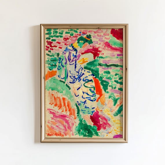 La Japonaise Woman Beside The Water 1905 Henri Matisse Print Fauvism Abstract Artwork Vintage Art Reproduction Colourful Poster