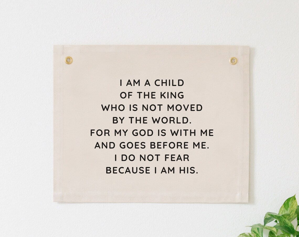 I Am A Child Of The King Nursery Scripture Banner