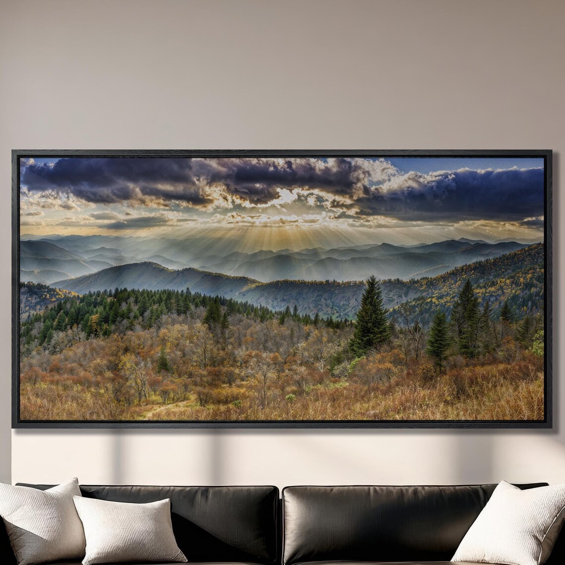 Smoky Mountains Blue Ridge Parkway Panoramic Art Print