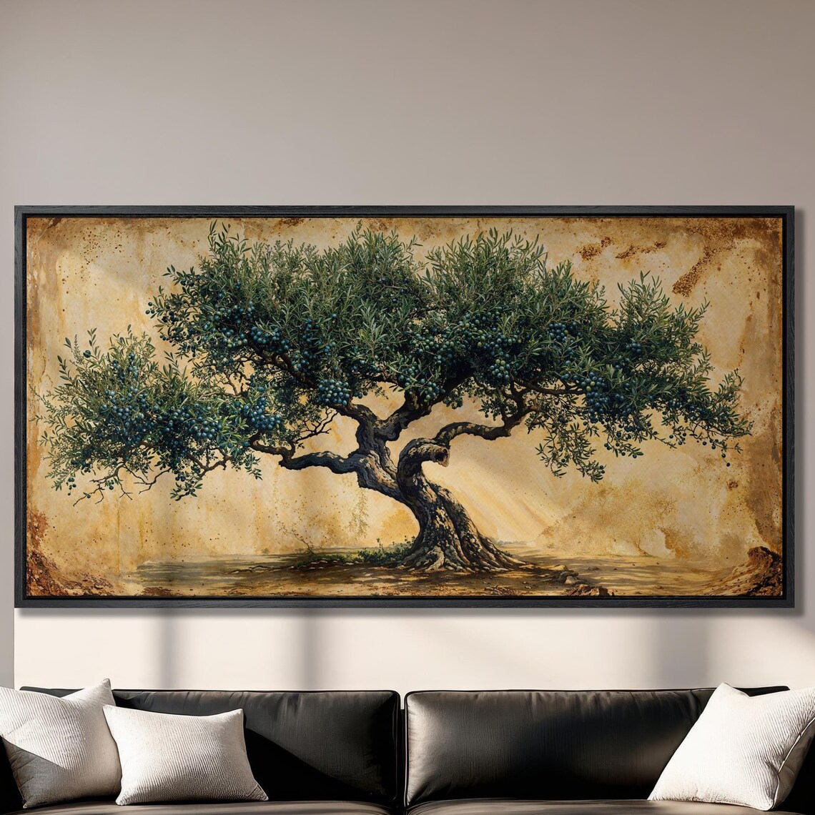 Ancient Olive Tree Art Print, Mediterranean Botany