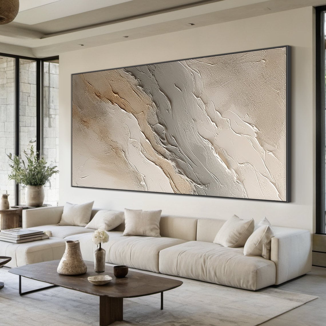 Wabi Sabi Brown Abstract Art Print, Modern Decor - Image 2