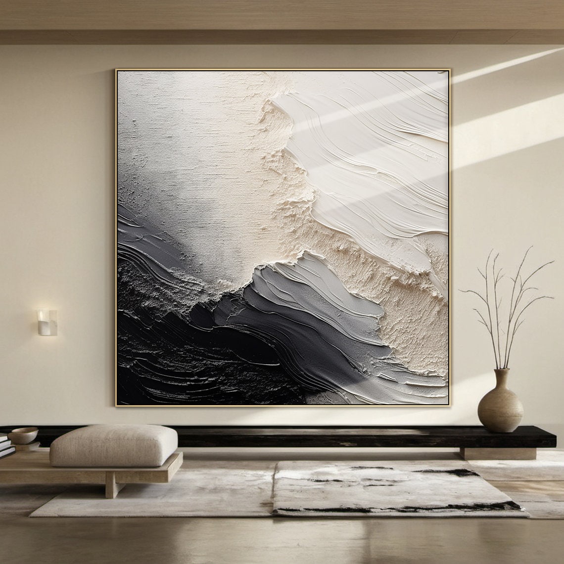 Grey Abstract Painting, Minimalist Wall Art Print - Image 4