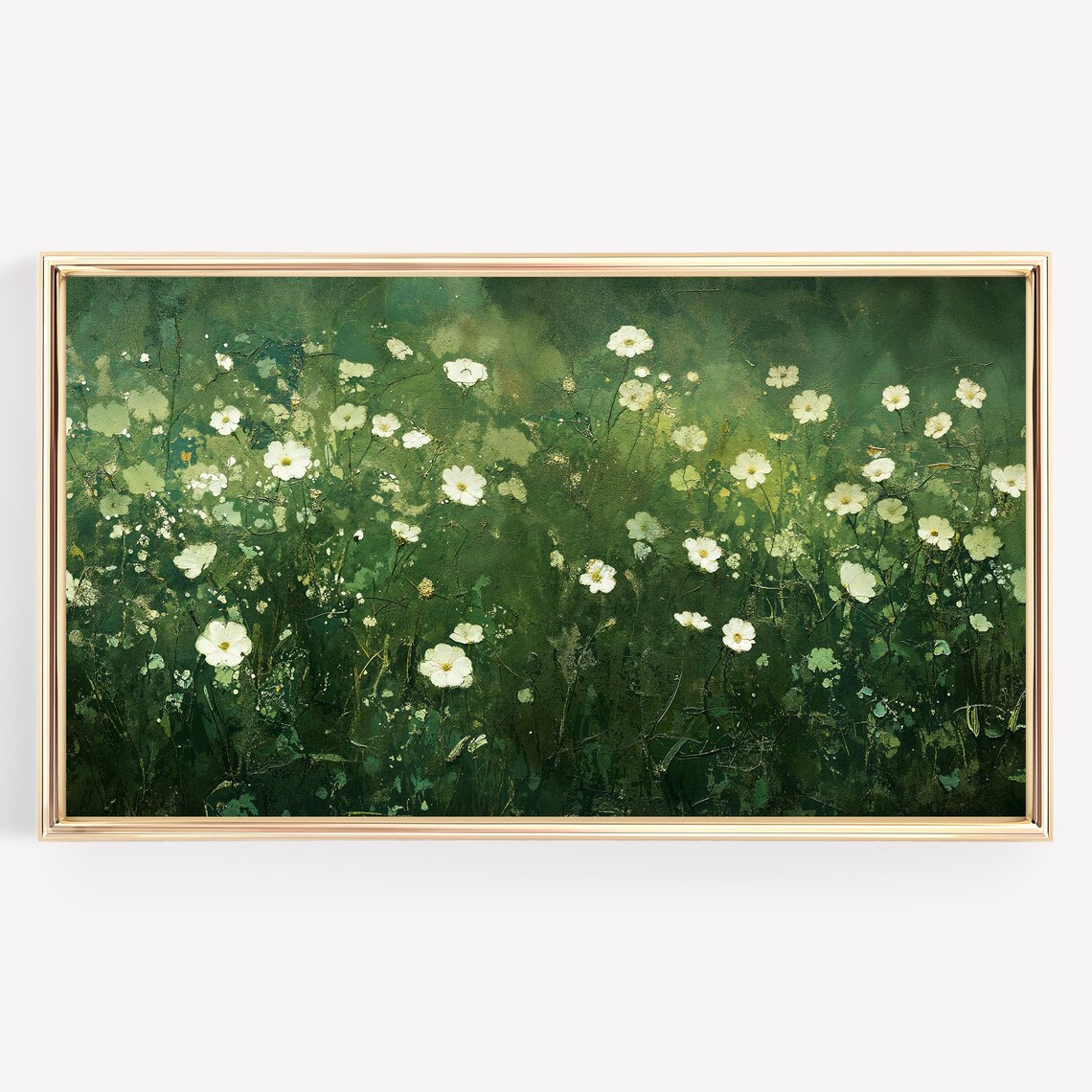 Spring Wildflowers Garden Vintage Textured Art Print - Image 4