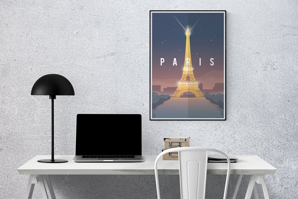 Paris Vintage Travel Poster, Eiffel Tower Art Print - Image 3