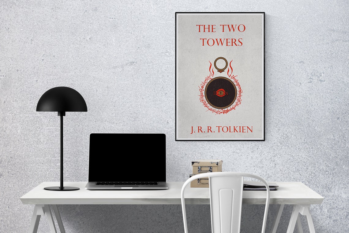 Lord Of The Rings Print Gift For Him Christmas Gifts The Two Towers Poster Lotr Decor Tolkein Art The Hobbit - Image 3