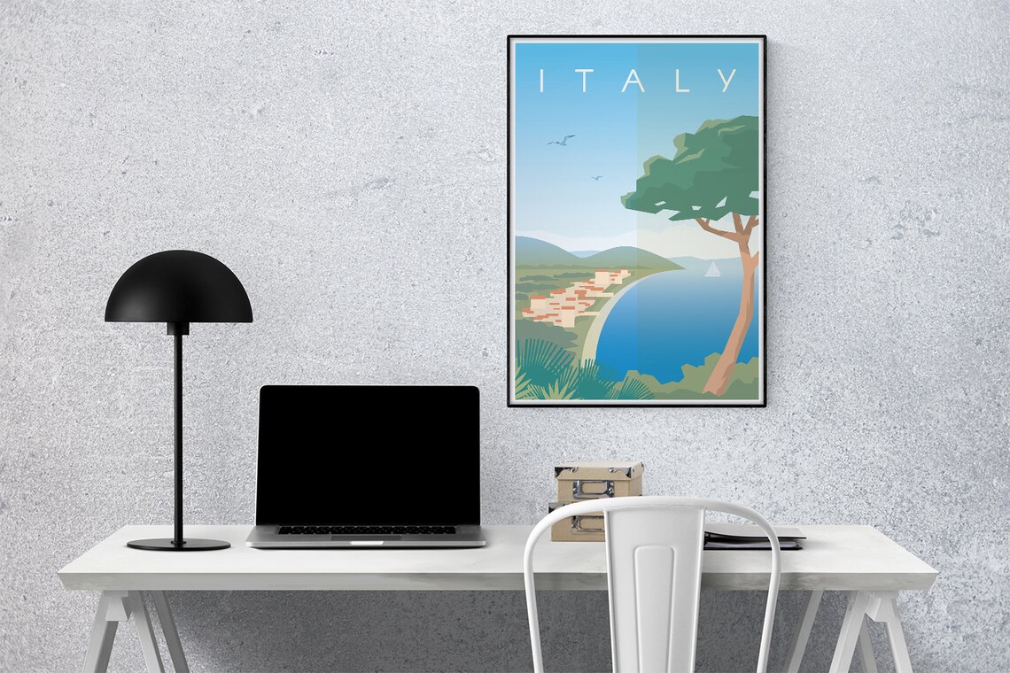 Italy Vintage Travel Poster, Minimalist Art Print - Image 3