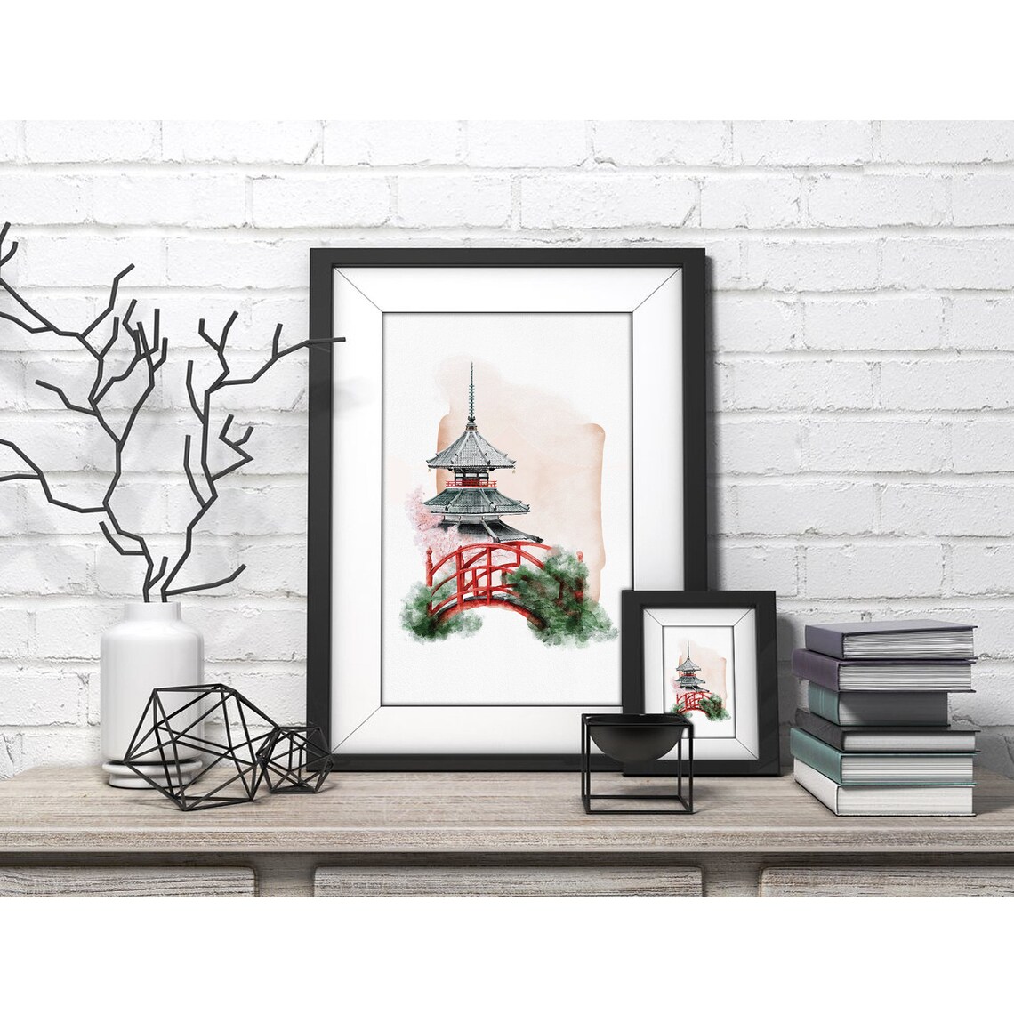 Japanese Poster No. 3, Asian Watercolor Art Print - Image 4