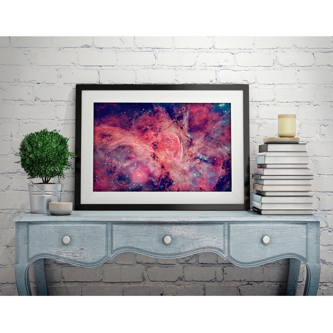 Great Carina Nebula Pink Cosmic Clouds Space Astronomy Poster - Image 2