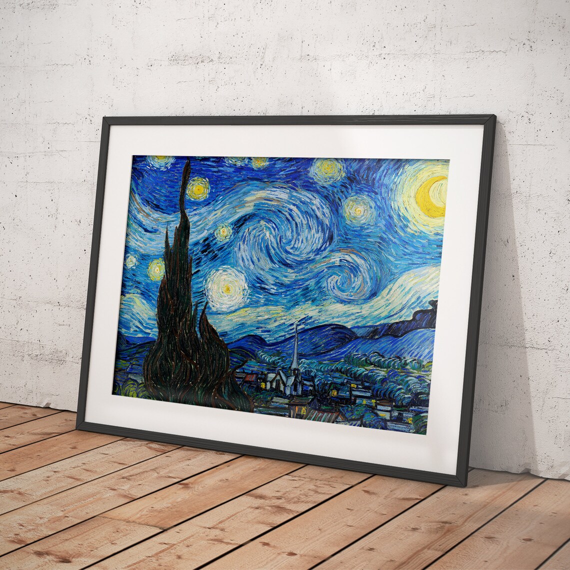 Vincent van Gogh The Starry Night Swirling Night Sky Art Poster - Image 4
