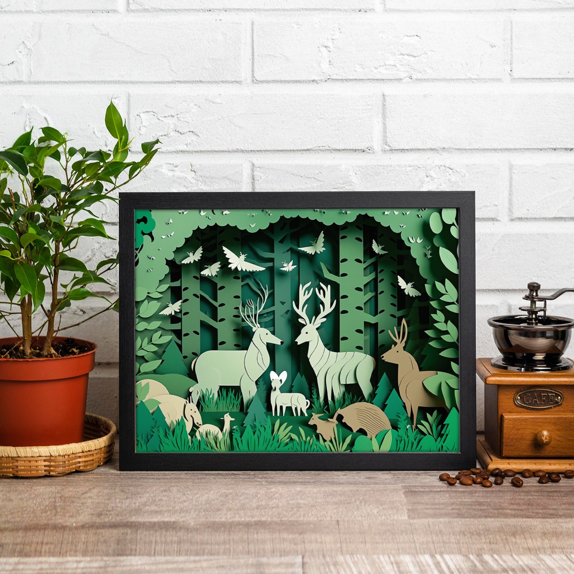 Forest Print Paper Cut Art Nursery Decor Kids Prints Childrens Room Decor Infant Posters Cute Wall Art Modern Nursery Print - Image 4