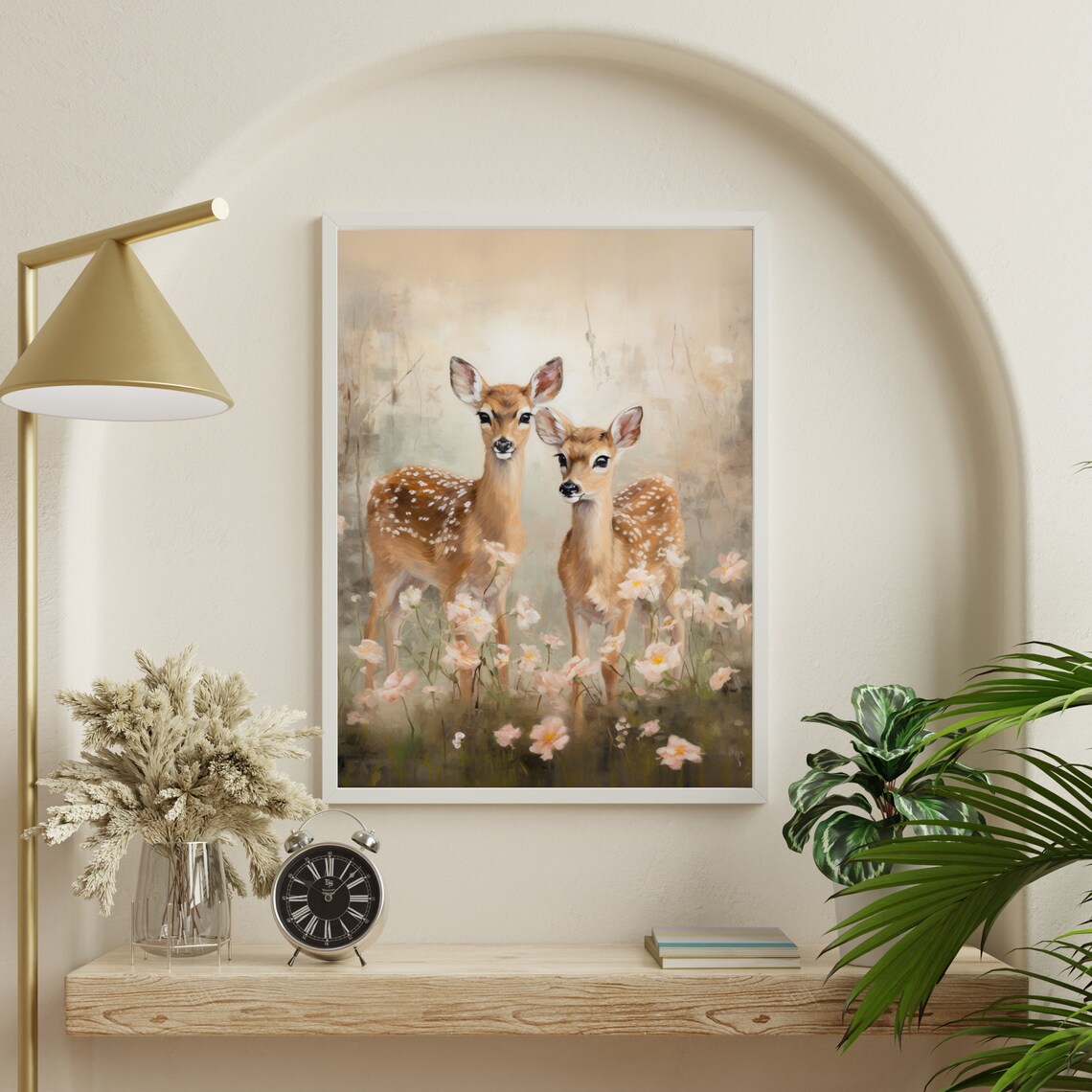 Vintage Fawn Painting Rustic Deer Art Print - Image 3