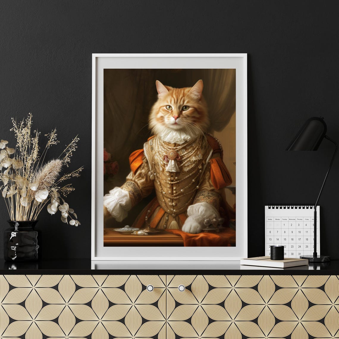Royal Orange Cat Renaissance Portrait Noble Pet Painting Poster - Image 6