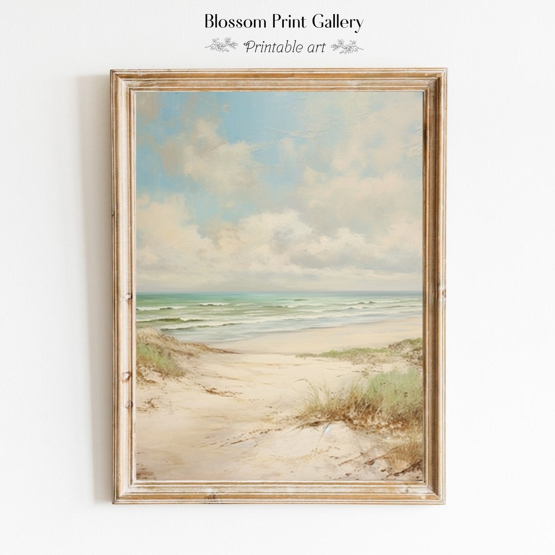 Sandy Beach Path with Dunes and Turquoise Waves Coastal Poster