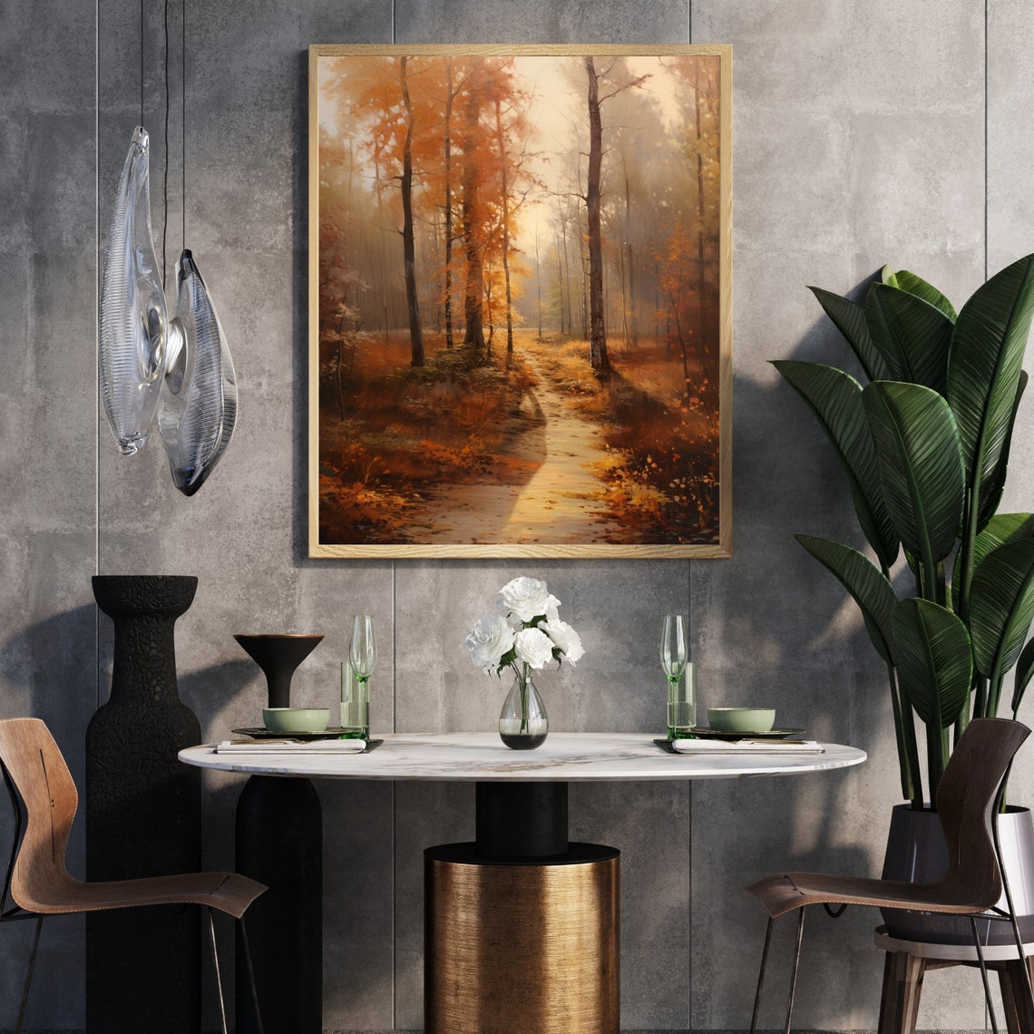 Vintage Autumn Landscape Print Fall Path Forest Poster Rustic Fall Decor Moody Landscape Wall Art Autumn 178 - Image 5