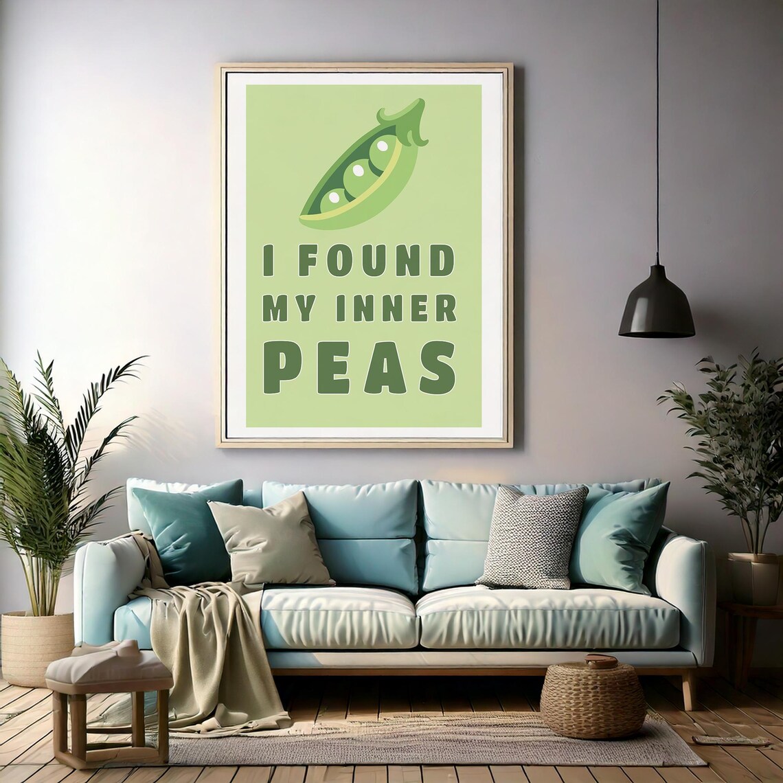 Inner Peas Punny Mindfulness Mental Health Poster - Image 5