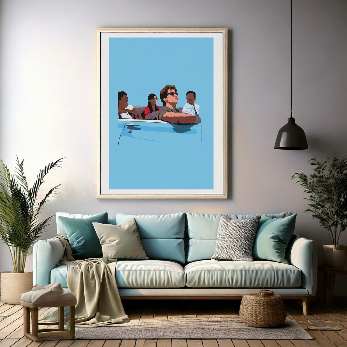 Zindagi Na Milegi Dobara Iconic Blue Car Travel Poster - Image 2