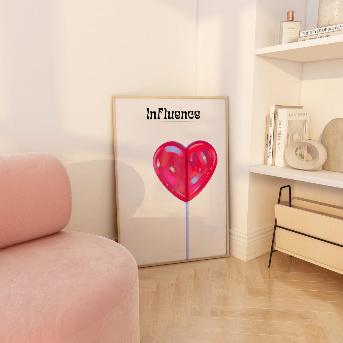 Influence Red Heart Candy Pop Art Preppy Trendy Wall Decor Poster - Image 3