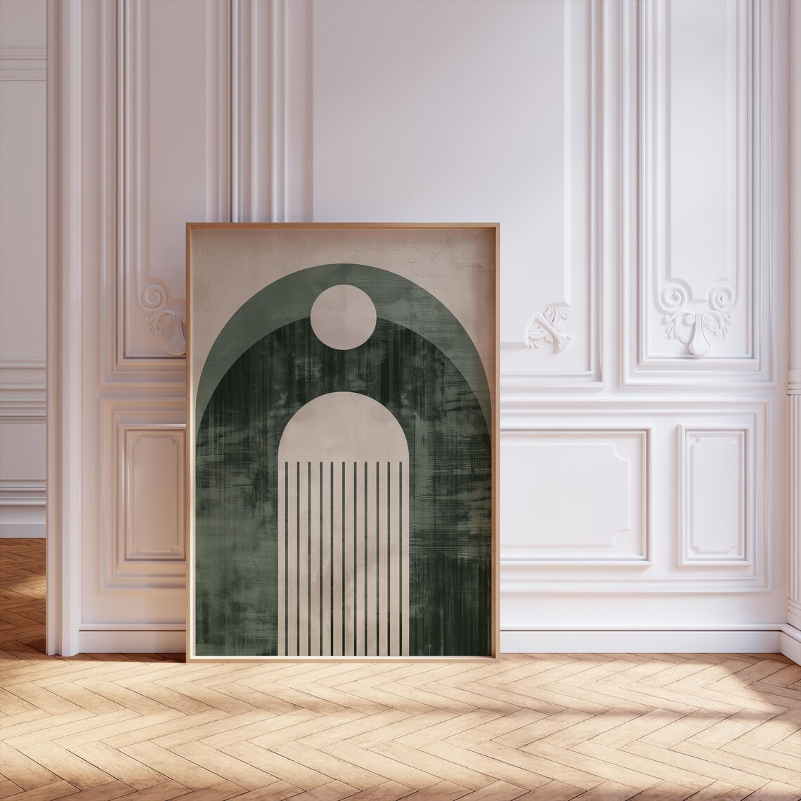 Minimalistic Abstract Line Drawing, Scandinavian Arch Art Print