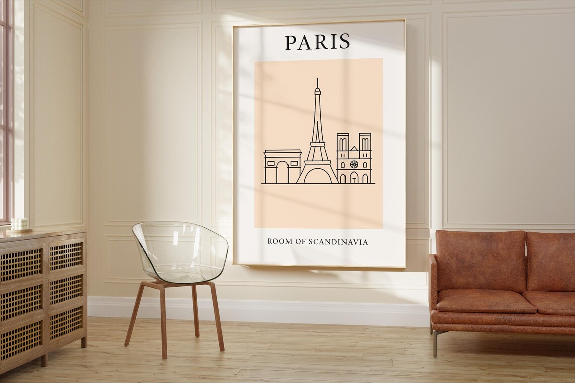 Paris Minimalist Travel Poster, Scandinavian Decor - Image 2