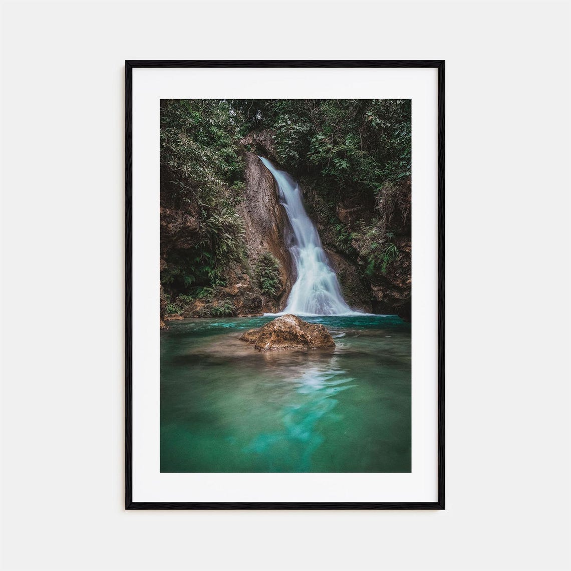 Cebu Philippines Waterfall Poster Jungle Pool Turquoise Falls