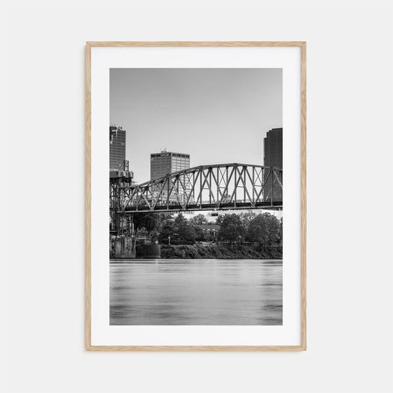 Arkansas Black and White Travel Poster, Map Art