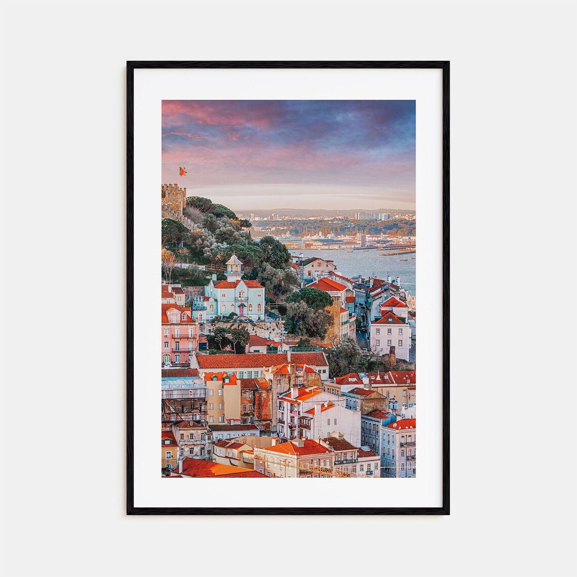 Portugal Colorful Travel Poster, Street Map Art Print