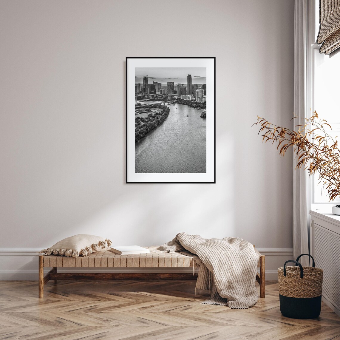 Austin Black and White Travel Poster, Wall Art Print - Image 2