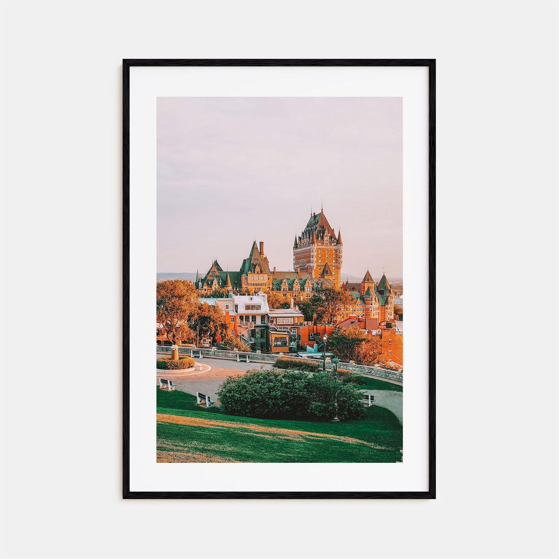 Quebec City Chateau Frontenac Golden Hour Old Town Canada Poster