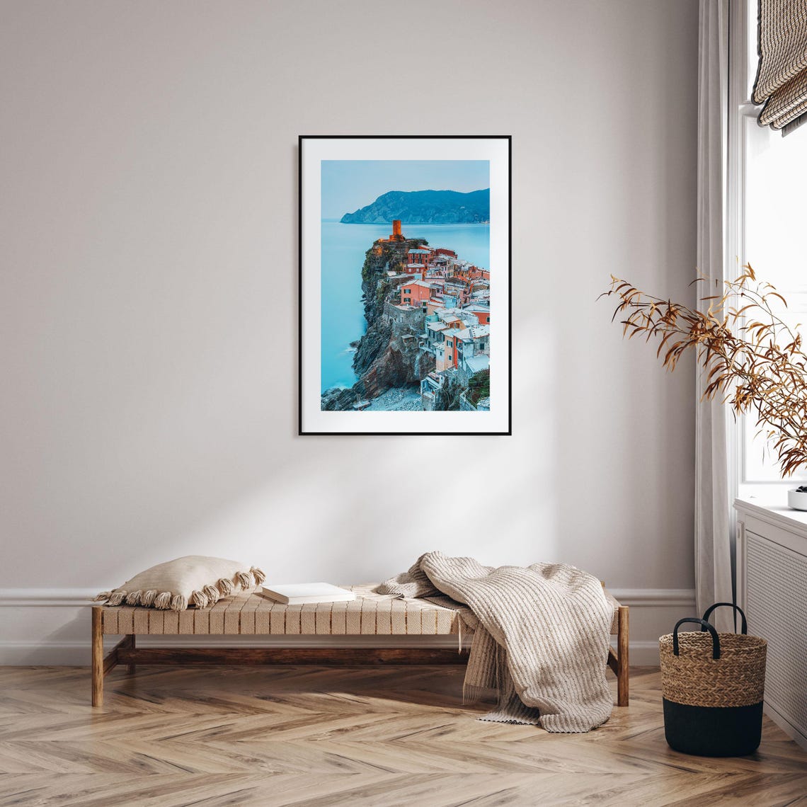Cinque Terre Vernazza Poster Colorful Cliffside Village Dusk - Image 2