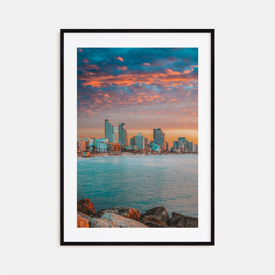 Tel Aviv Colorful Poster Print No 2, Travel Poster