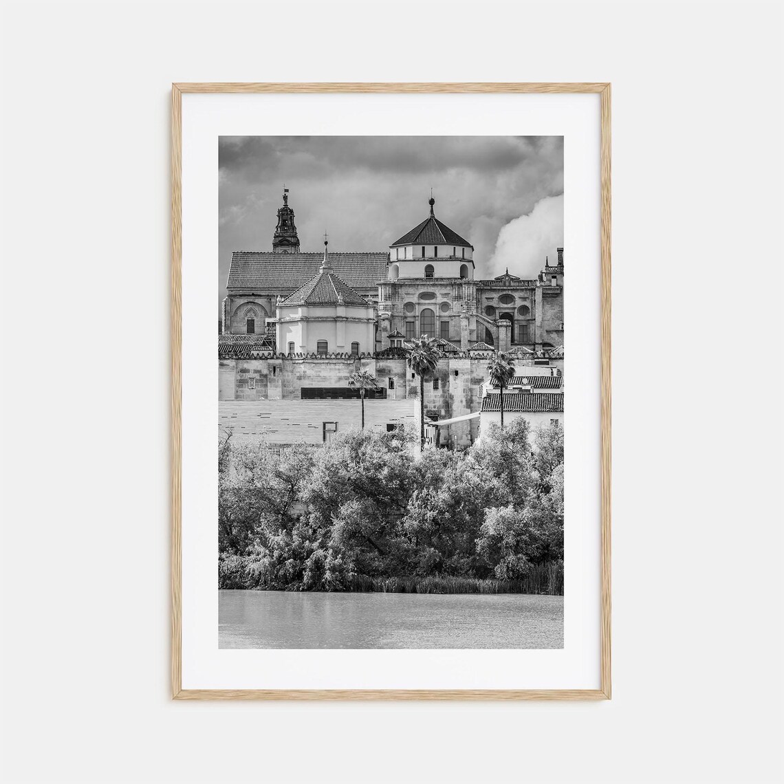 Cordoba Mosque Cathedral Spain River Palms Old Town View Poster