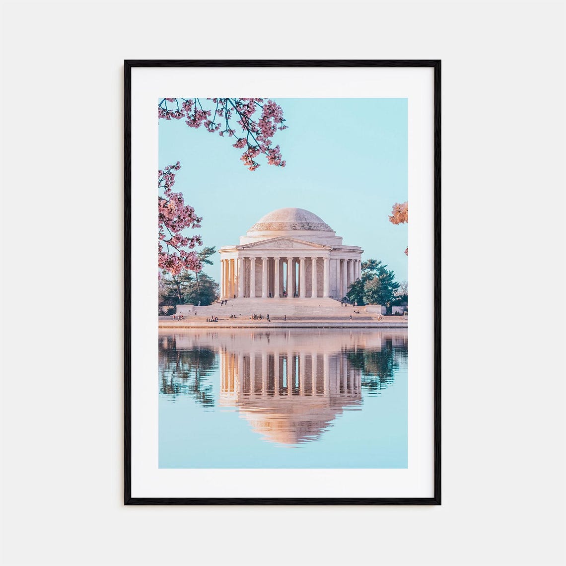 Jefferson Memorial Cherry Blossoms Tidal Basin DC Spring Photo Poster