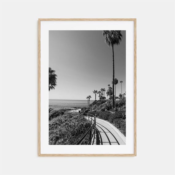Orange County Photo Poster, Black And White Travel Art