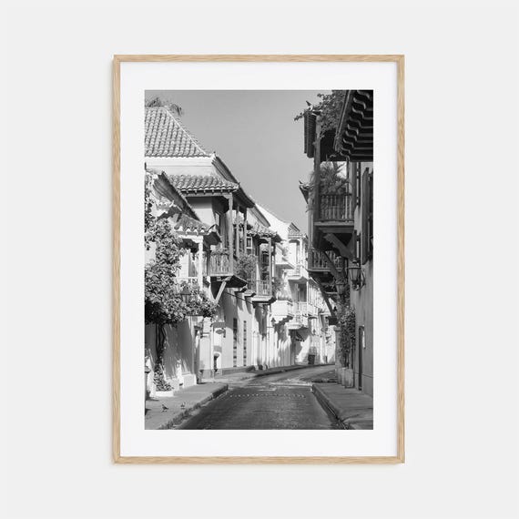 Colombia Black and White Travel Poster Print